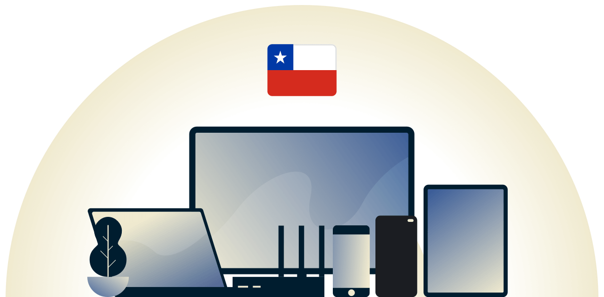 Chile-VPN suojaa eri laitteita.